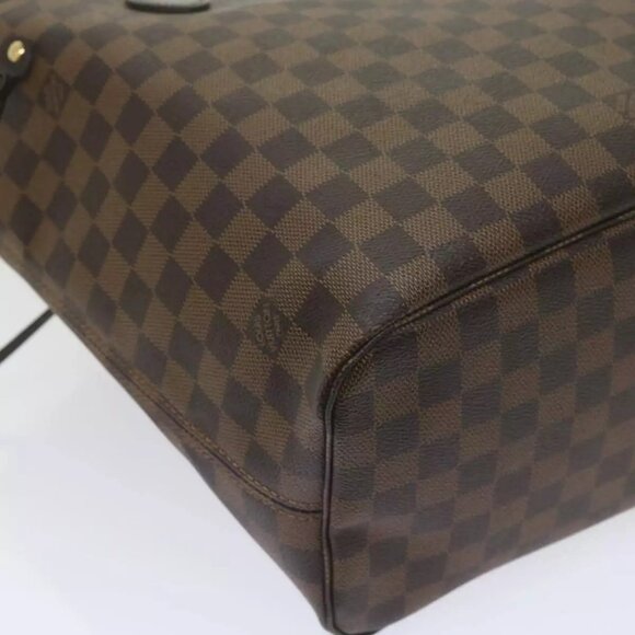 LOUIS VUITTON Damier Ebene Neverfull MM Tote Bag LV Auth - Picture 10 of 16